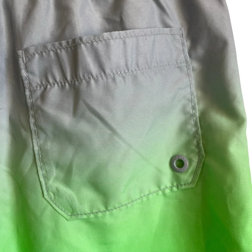 GAP‎ Kids Gray and Green Ombré Swim Shorts NWOT